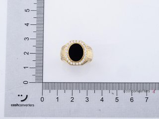 sello oro 18k con piedra