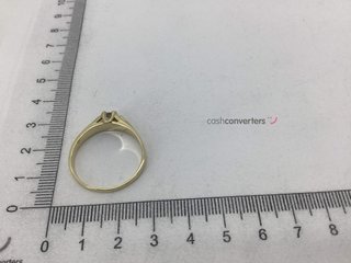 anillo oro 18k con piedra con circonita