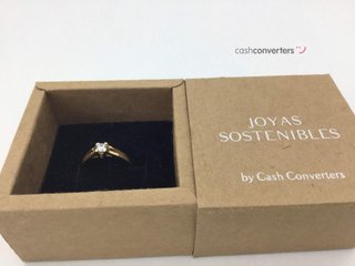 anillo oro 18k con piedra con circonita