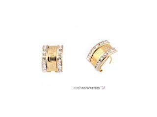 pendientes oro 18k con piedra con circonita