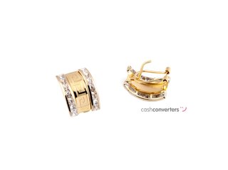 pendientes oro 18k con piedra con circonita
