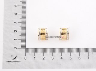 pendientes oro 18k con piedra con circonita