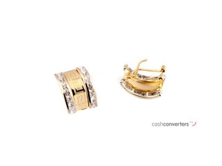 pendientes oro 18k con piedra con circonita
