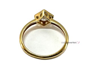 anillo oro 18k con piedra con diamante de laboratorio