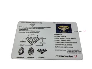anillo oro 18k con piedra con diamante de laboratorio