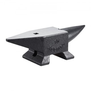 Yunque de Hierro Fundido, 22 Lbs/10kg Yunque de Un Solo Cuerno, con Gran Superficie de Trabajo y Base Estable, Yunque Redondo de Alta Dureza para Herrero, para Moldeo, Doblado