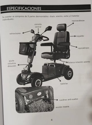 Scooter movilidad reducida sillón nuevo a estrenar