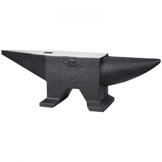 Yunque de Acero Fundido, 132 Lbs(60kg) Yunque de Un Solo Cuerno con Gran Superficie y Base Estable, Yunque Redondo de Alta Dureza para Herrero, para Doblado, Moldeo