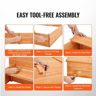 Caja de Arena de Madera, 52.4 x 47.2 x 16.9 in Caja de Arena, Pozo de Arena con Asientos de Banco Plegables y Forro Inferior, Caja de Arena de Madera Natural para Niños para Exterior, Jardín, Play...