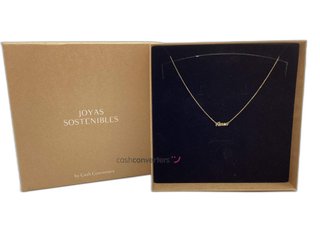 cadena oro 18k con piedra con diamante 22cm