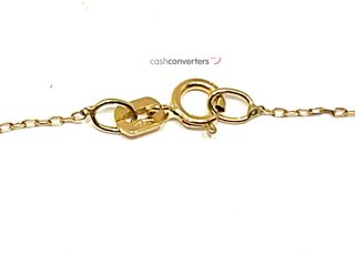 cadena oro 18k con piedra con diamante 22cm