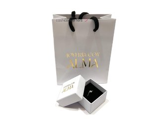 anillo plata 925mm con piedra con diamante de laboratorio