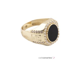 sello oro 18k con piedra