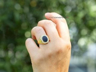 sello oro 18k con piedra