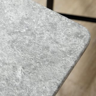 Set tavolo e sedie 5 pezzi, tavolo da pranzo rettangolare in metallo e MDF e 4 sedie con seduta imbottita in schiuma e poliestere