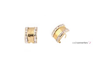pendientes oro 18k con piedra con circonita