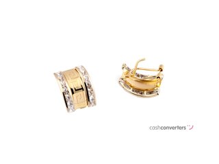pendientes oro 18k con piedra con circonita