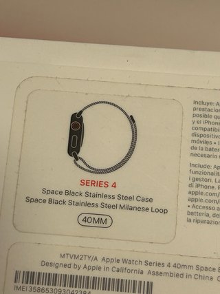 Apple Watch Series 4 GPS 40mm Nero