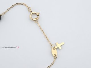 manita oro 18k con piedra con onix
