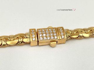 cadena oro 18k con circonita 24cm