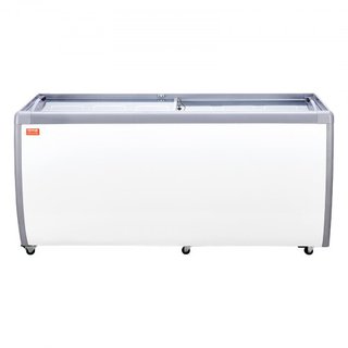 Vitrina de Helados Comercial, Congelador de Cofre de 567 L, Congelador Profundo de Cristal Móvil, Gabinete de Dipping de Gelato para Restaurante con 12 Grandes Tinas, 2 Puertas de Cristal Deslizan...