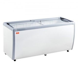 Vitrina de Helados Comercial, Congelador de Cofre de 567 L, Congelador Profundo de Cristal Móvil, Gabinete de Dipping de Gelato para Restaurante con 12 Grandes Tinas, 2 Puertas de Cristal Deslizan...