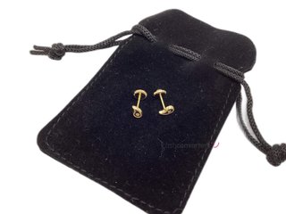 pendientes oro 18k con piedra con circonita