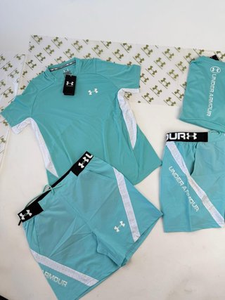 Conjunto Under Armour Hombre Teal/Blanco