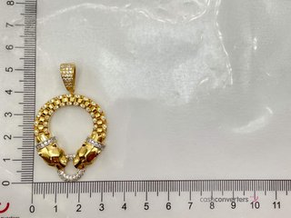 colgante oro 18k con circonita