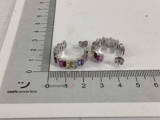 pendientes plata 925mm con piedra con circonita