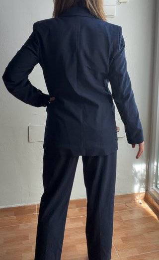 Chaqueta y Pantalón de vestir azul marino mujer
