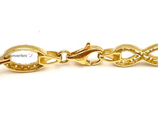 pulsera oro 18k con circonita