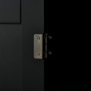 Carrello da Cucina Multiuso con 2 Cassetti, Armadio a 3 Ante e 4 Ruote, Isola da Cucina in Legno e MDF, 121X46X91Cm, Nero