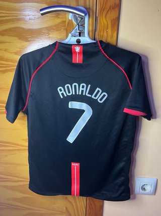 Camiseta Man Utd Ronaldo #7 07/08 Nike Negra