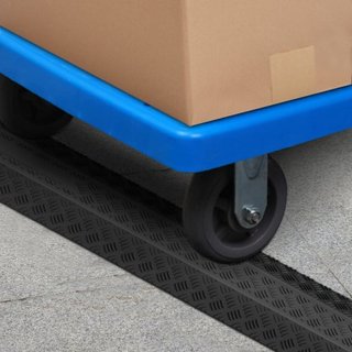 Rampe di Copertura per Cavi Drop Over 100x13x2 cm, Capacità di Carico 907.18 kg/asse, Rampe Protettive per Cavi ad Alta Resistenza, Copertura per Cavi per Aree ad Alto Traffico