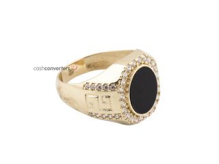 sello oro 18k con piedra