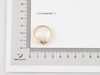 anillo oro 18k con piedra con circonita