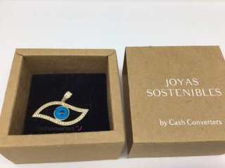 colgante oro 18k con piedra con circonita