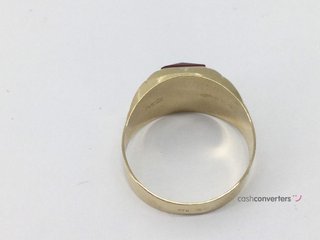sello oro 18k con piedra con circonita