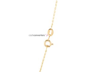 cadena oro 18k con piedra con circonita 23cm