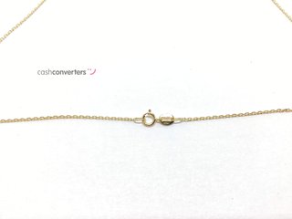 collar oro 18k con piedra con circonita 22cm