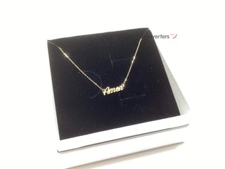 cadena oro 18k con piedra con diamante 22cm