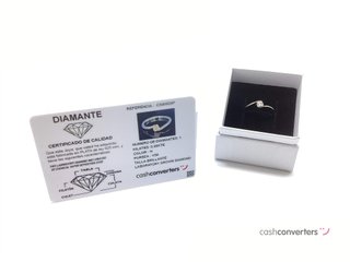 anillo plata 925mm con piedra con diamante de laboratorio