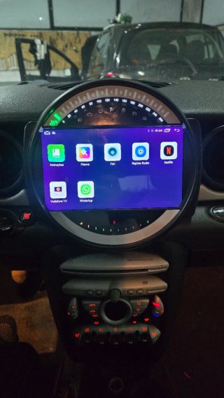Rádio 4/64GB Mini R55 R56 R60 Android 14 + GPS.
