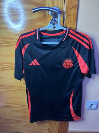 Camiseta Colombia Adidas Talla S Negra Naranja
