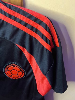 Camiseta Colombia Adidas Talla S Negra Naranja