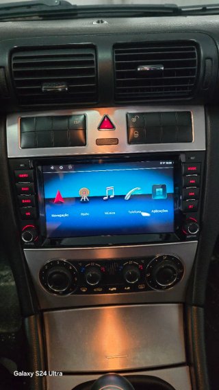 Rádio Mercedes W203/CLC Android 14 + GPS + Carplay