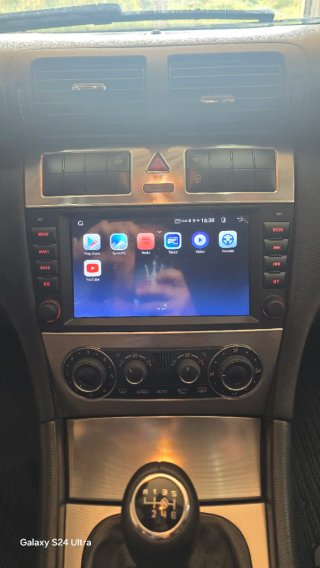 Rádio Mercedes W203/CLC Android 14 + GPS + Carplay
