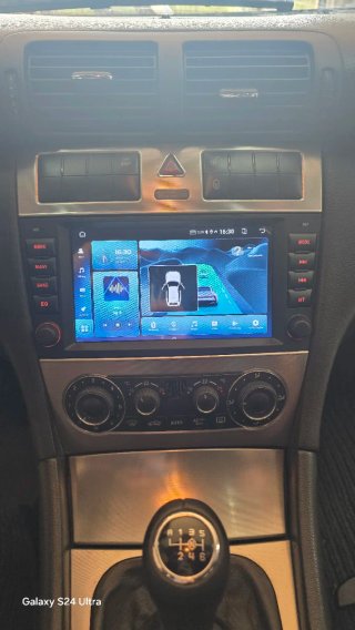 Rádio Mercedes W203/CLC Android 14 + GPS + Carplay
