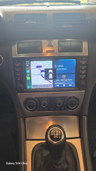 Rádio Mercedes W203/CLC Android 14 + GPS + Carplay